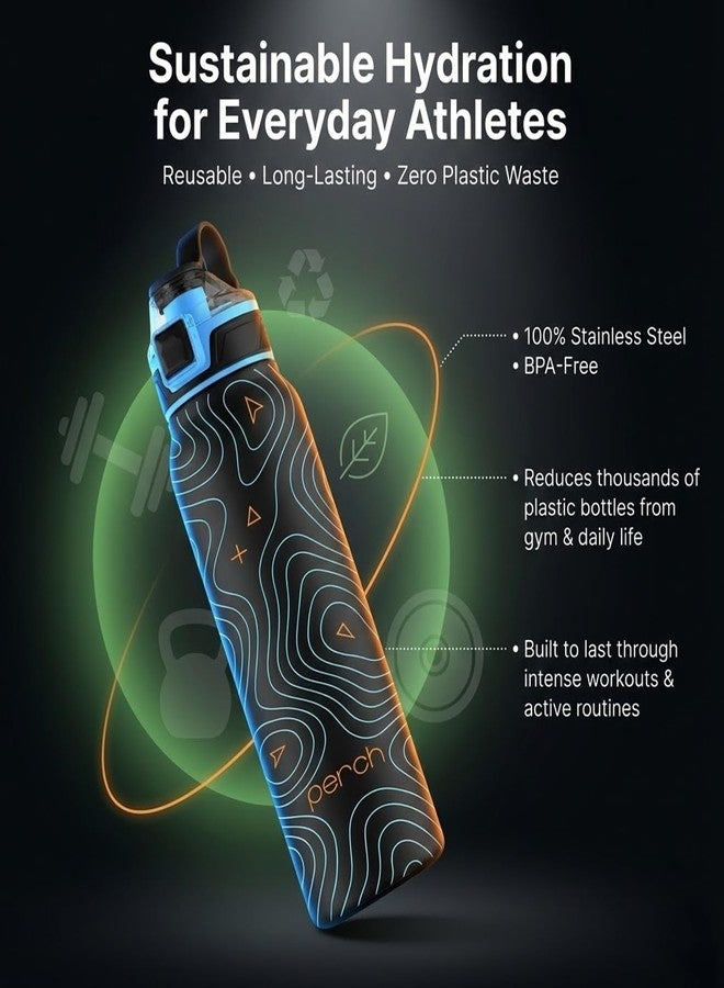 Perch Apex Hot and Cold Stainless Steel Water Bottle 740ml | Triple-Layer Vacuum Insulated 3D Printed Bottle | ISI Certified, Leakproof & BPA-Free | Gift for Men & Women |Hydra MAP - Image 5